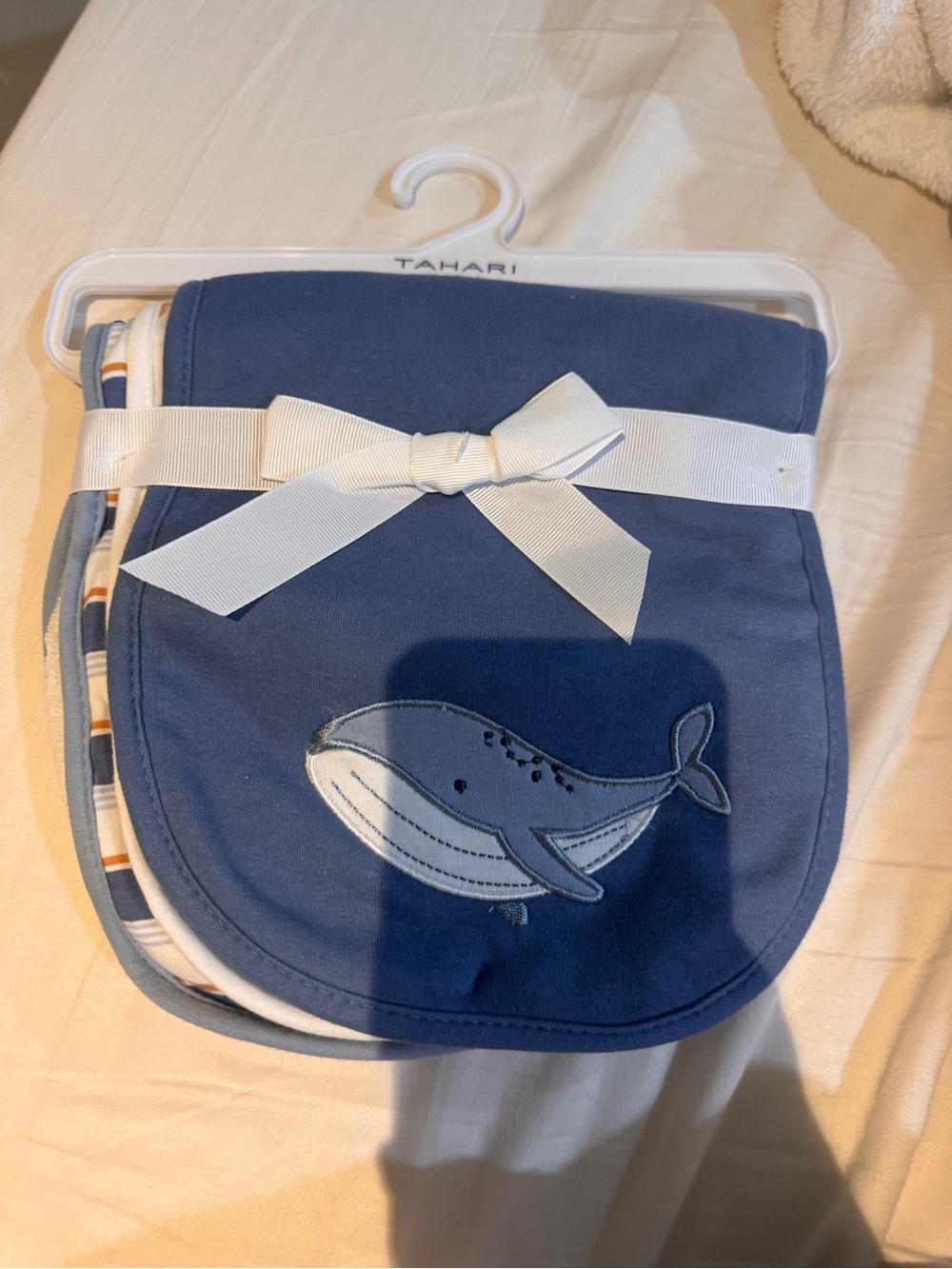 Tahari Navy & White Whale Bib Set